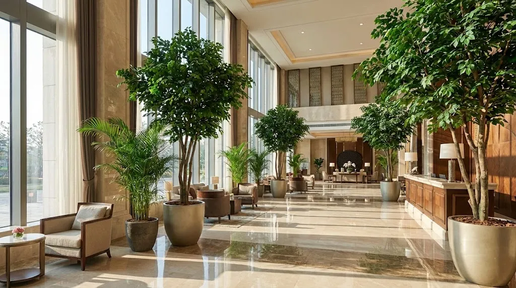 Comparison of long lasting indoor artificial plants vs outdoor wear and tear