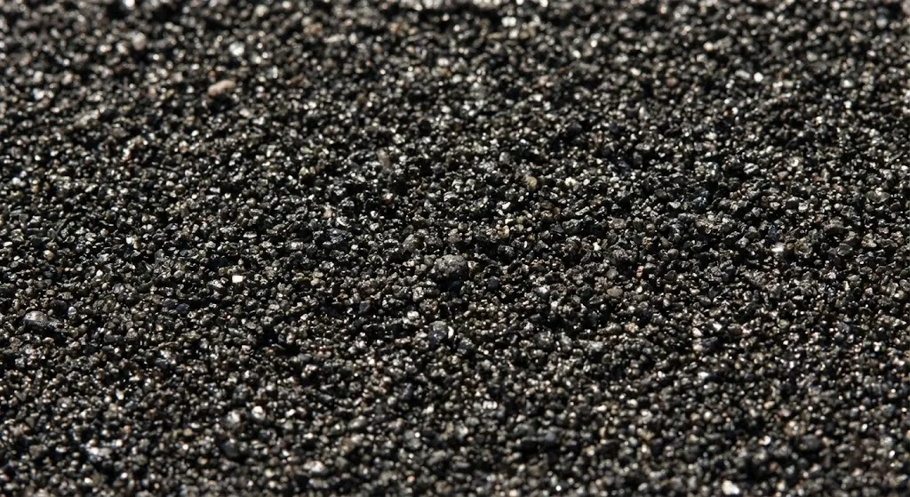 Black sand used as modern artificial soil texture
