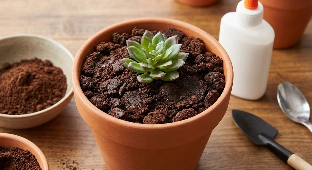 Comparison of real potting soil vs professional fake soil for artificial plants