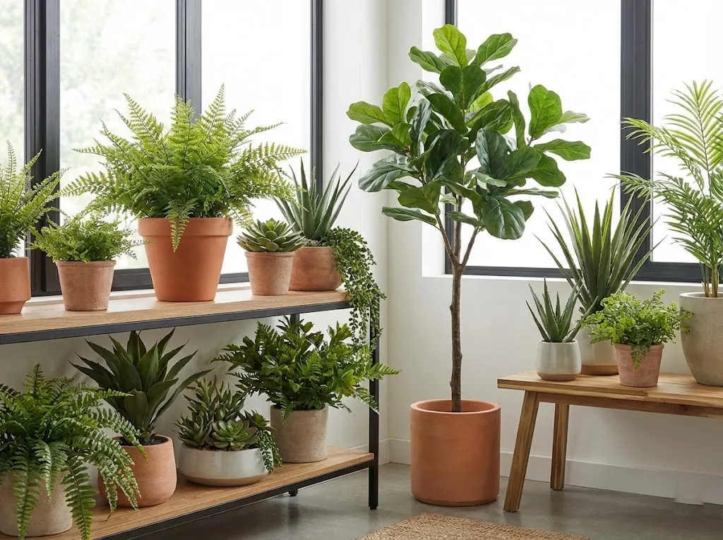 Close up of brittle artificial leaf cracking when bent