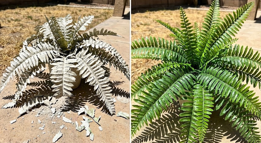 Faded Artificial Flowers vs UV Resistant