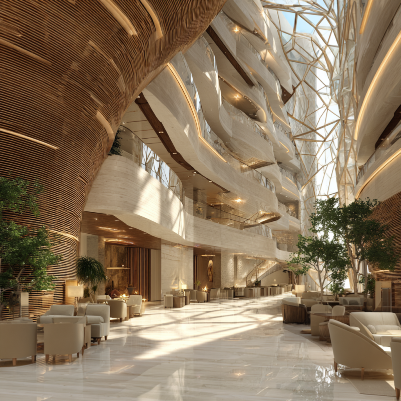 5-Star Hotel Exterior Facade Decor