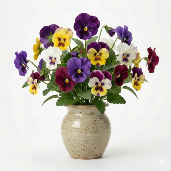 artificial pansies for outside
