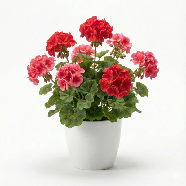 artificial outdoor geraniums