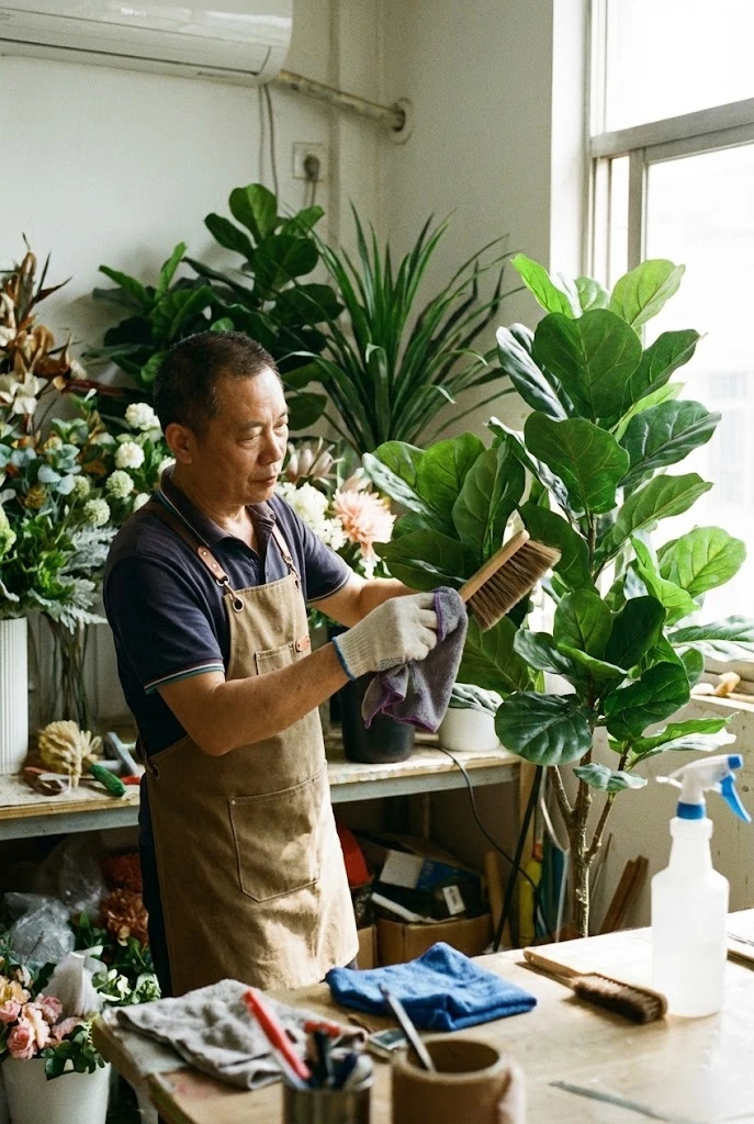 Cleaning Artificial Plants